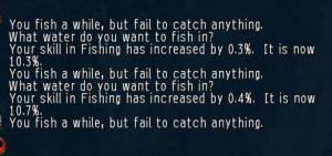 The fishing experience in UO.
