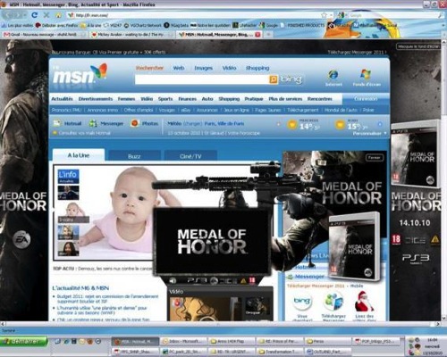 Medal of Honor pop-up ad with a baby background. Not good.
