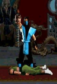 Sub Zeros fatality from the very first Mortal Kombat.