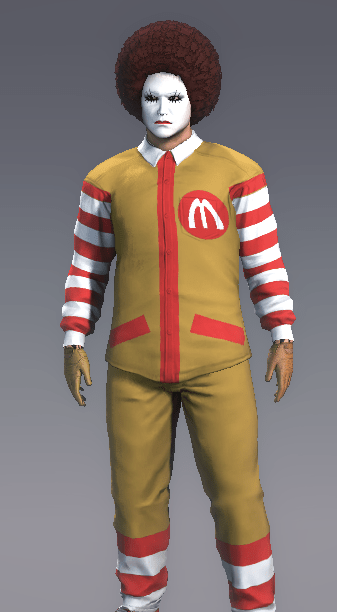 Ronald McDonald, as made in APB's character generator