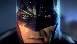 A close-up of Batman from Batman: Arkham City