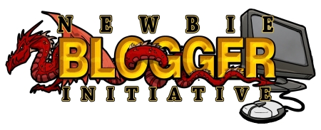 The New Blogger Initiative logo - it has a dragon and a computer on it.