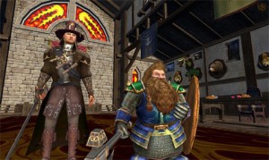 Two Warhammer Online characters that look ridiculously overdressed for a dark fantasy game