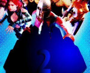 It's a mocked up image for City of Heroes 2.