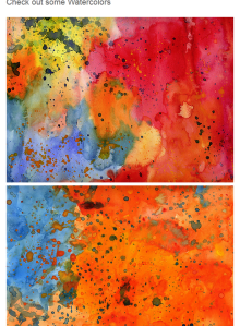 It's very reminiscient of straw art, where you get a small amount of paint in a drinking straw then blow it across a canvas.