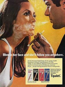 Tipalet's Blow Smoke in Her Face print ad.