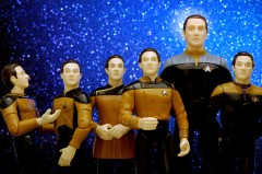 It's Data and Data and Data etc from Star Trek: Generations