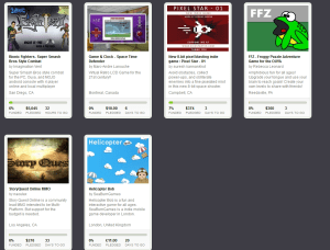 Six projects, four of them with less than a week to go and none are near the $50000 level.