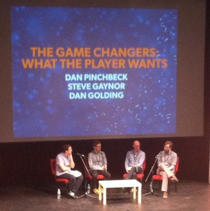 Session 2 was when they got a big still slide above the four people sitting on stage.