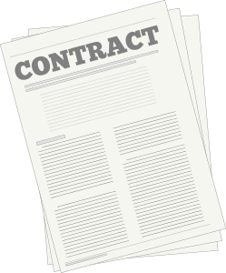 A picture of a contract. 