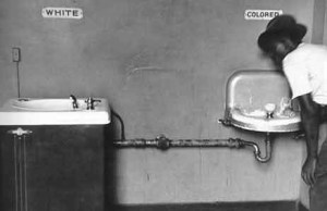 The classic-and-still-horrible segregated drinking fountain image. 
