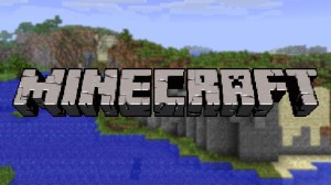 Minecraft written on a screenshot from Minecraft