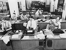 The New York Times newsroom, 1942