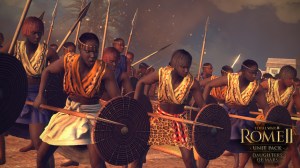 Warrior women line up with spears in Total War: Rome 2